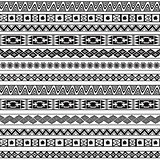 Abstract Black and White Ethnic Seamless Geometric Pattern. Vector Background