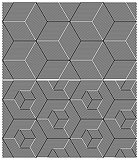 Set of Two B&W Seamless Patterns. Cubic Elements