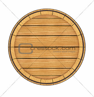 Wooden barrel top view