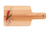 Cutting board with spices