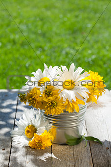 Fresh garden flower bouquet