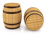 Wooden barrels for wine and beer storage