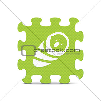 Vector baby sign made with alphabet puzzle