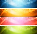 Abstract shiny banners