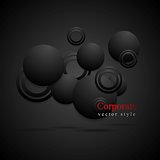 Black circles abstract background