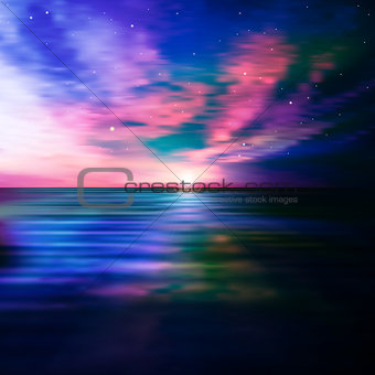 abstract background with sea sunset