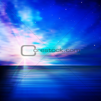 abstract background with clouds and sunrise