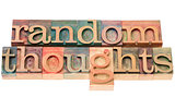 random thoughts in wood type
