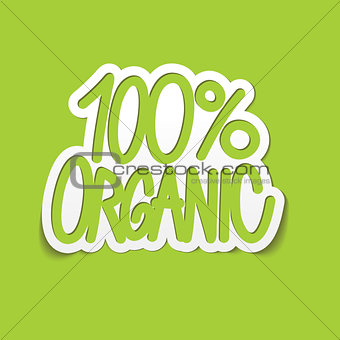 100 percent organic hand lettering calligraphy. Vector