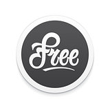 Free label or button. Vector