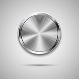 Circle button template with metal texture
