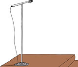 Podium with Microphone
