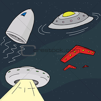 Cartoon UFO