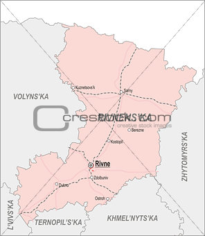 Map of Rivne Oblast