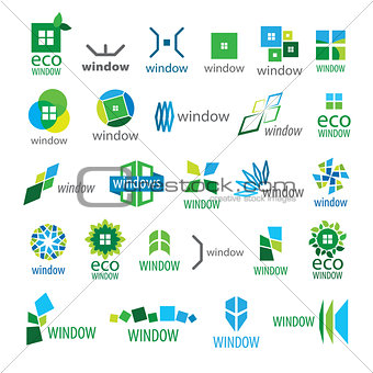 large collection of vector logos window 