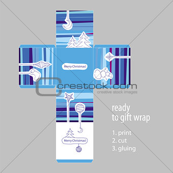 vector Christmas gift ready packaging