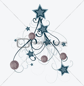 Artistic vector christmas tree 
