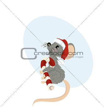 Holiday Mouse Vector Illustration 