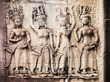 Carvings Of Women At Angkor Wat