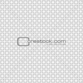 white geometric pattern with squares and circle