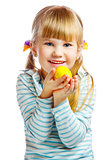 sweet little girl with yellow Easter egg