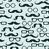 Hipster seamless pattern, vector