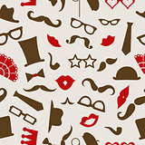 Hipster seamless pattern, vector