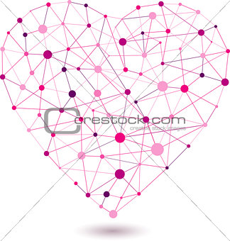 Abstract heart background, vector
