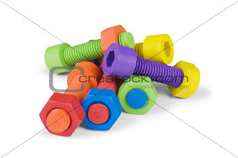 Colorful and funny nuts and bolts