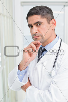 Portrait of a confident male doctor in hospital
