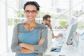 Young attractive designer smiling at camera