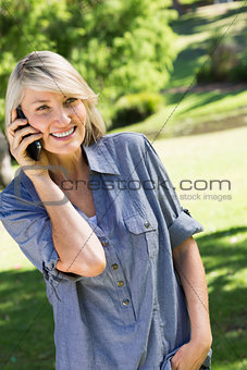 Woman talking on cell phone