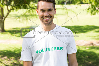 Male volunteer in park