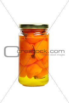Jar Of Hot Cayenne Peppers 