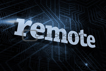 Remote against futuristic black and blue background