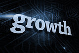 Growth against futuristic black and blue background