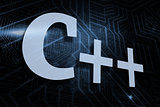 C++ against futuristic black and blue background