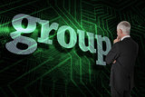 Group against green and black circuit board