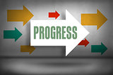 Progress against arrows pointing
