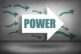 Power against arrows pointing