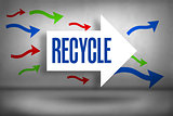 Recycle against arrows pointing
