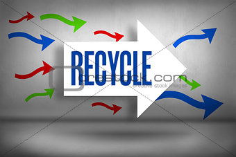Recycle against arrows pointing