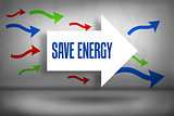 Save energy against arrows pointing