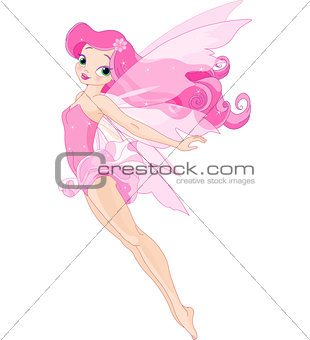 Flaying pink fairy