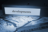 Developments on blue business binder