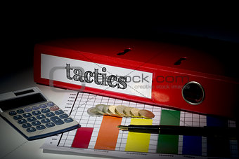 Tactics on red business binder