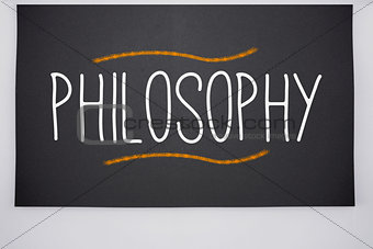 Philosophy written on big blackboard