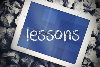 Lessons against tablet pc with blue screen