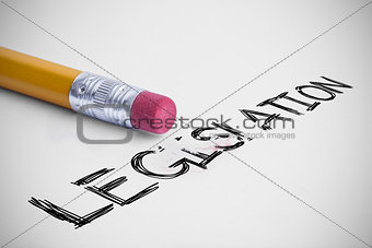 Legislation against pencil with an eraser