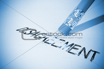 Pencil erasing the word Disagreement